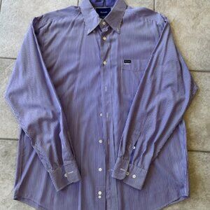 Faconnable Shirt Large Stripe Long Sleeve Button Down Men's Designed In France
